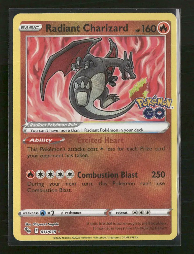 Pokemon GO Radiant Charizard #011/078