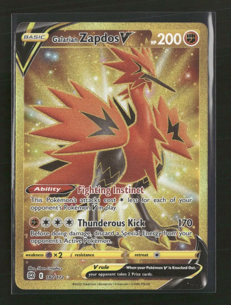 SWSH09: Brilliant Stars Galarian Zapdos V (Secret) #182/172