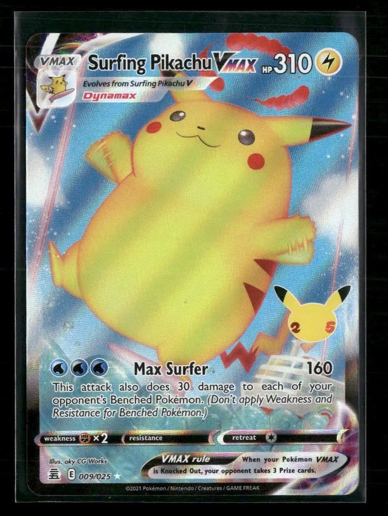 Celebrations Surfing Pikachu VMAX #009/025