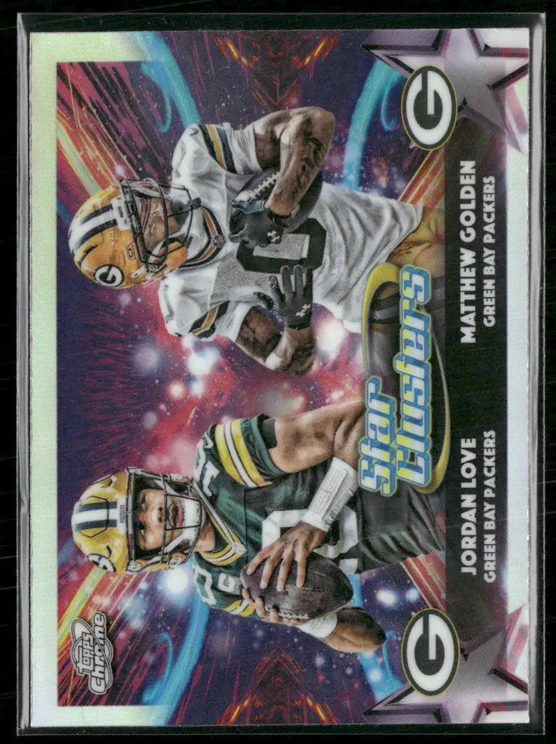 2025 Topps Chrome Cosmic Star Clusters Matthew Golden / Jordan Love #SC-10