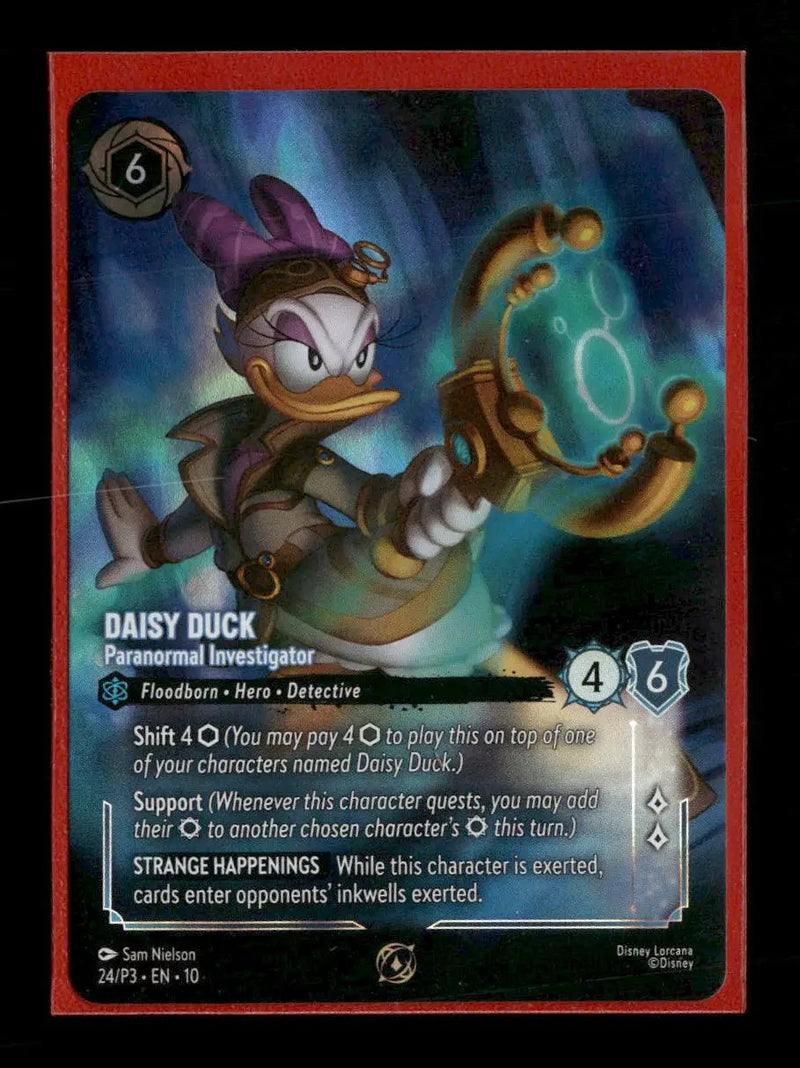 Disney Lorcana Promo Cards Daisy Duck - Paranormal Investigator #24
