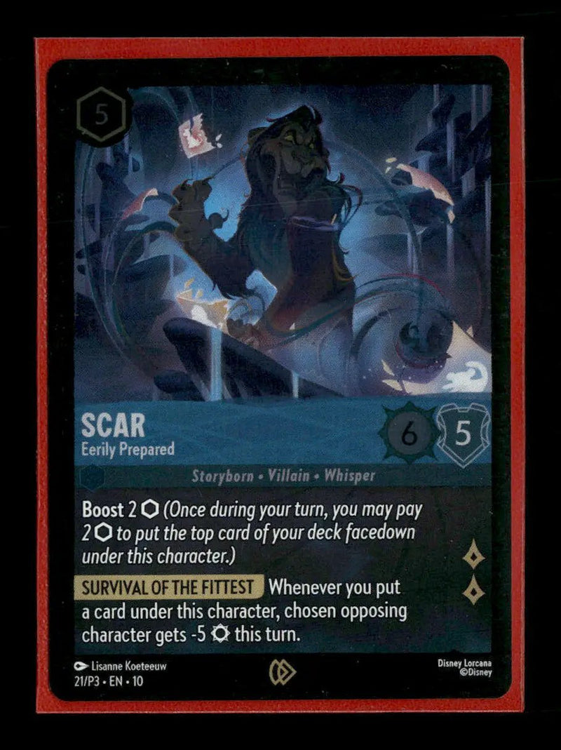 Disney Lorcana Promo Cards Scar - Eerily Prepared #21