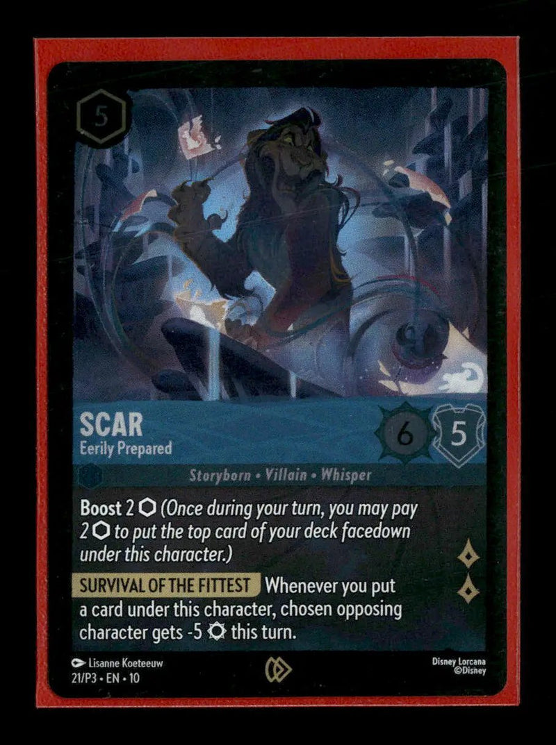 Disney Lorcana Promo Cards Scar - Eerily Prepared #21