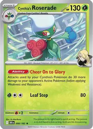 Cynthia's Roserade 008 - SV10 Destined Rivals Holofoil