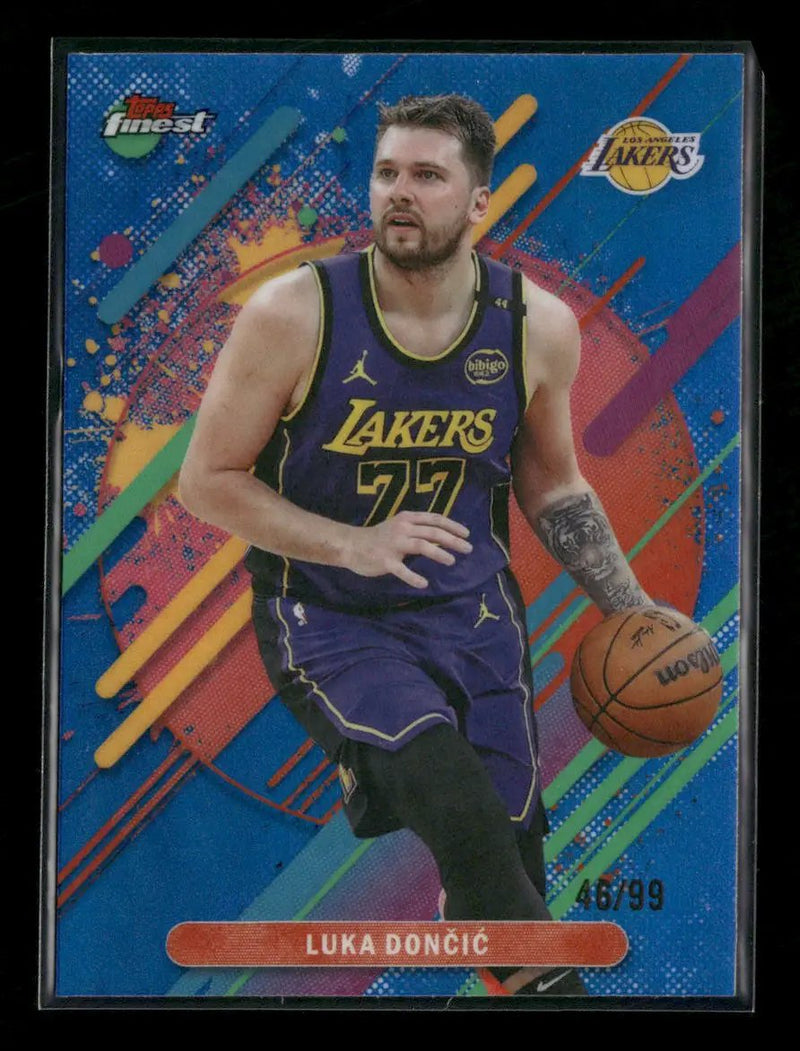 2025-26 Finest Blue Refractor Luka Doncic #/99 #281