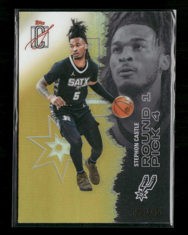 2025-26 Topps Signature Class Chrome Yellow Refractors Stephon Castle #/275 #53