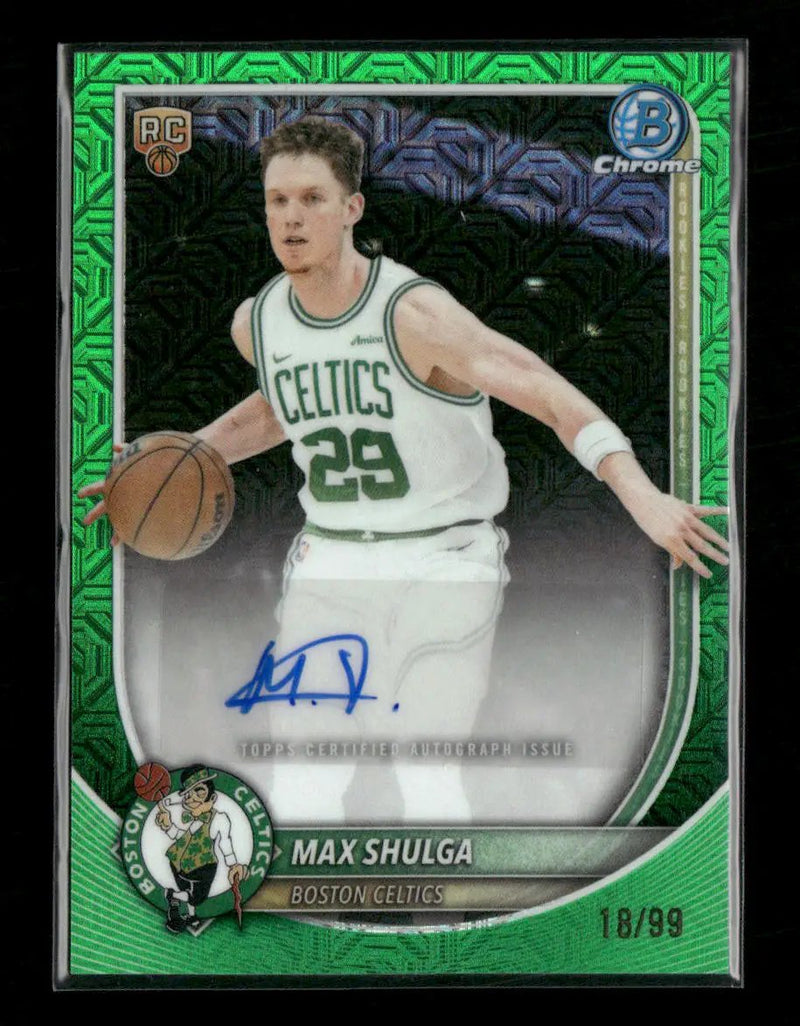 2025-26 Bowman Chrome Green Mojo Refractors Max Shulga #/99 #BCV-53