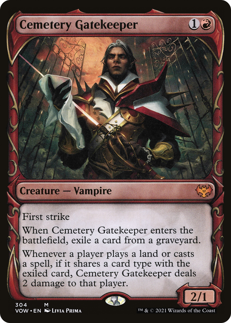 Cemetery Gatekeeper (VOW-304) - Innistrad: Crimson Vow: (Showcase) Foil