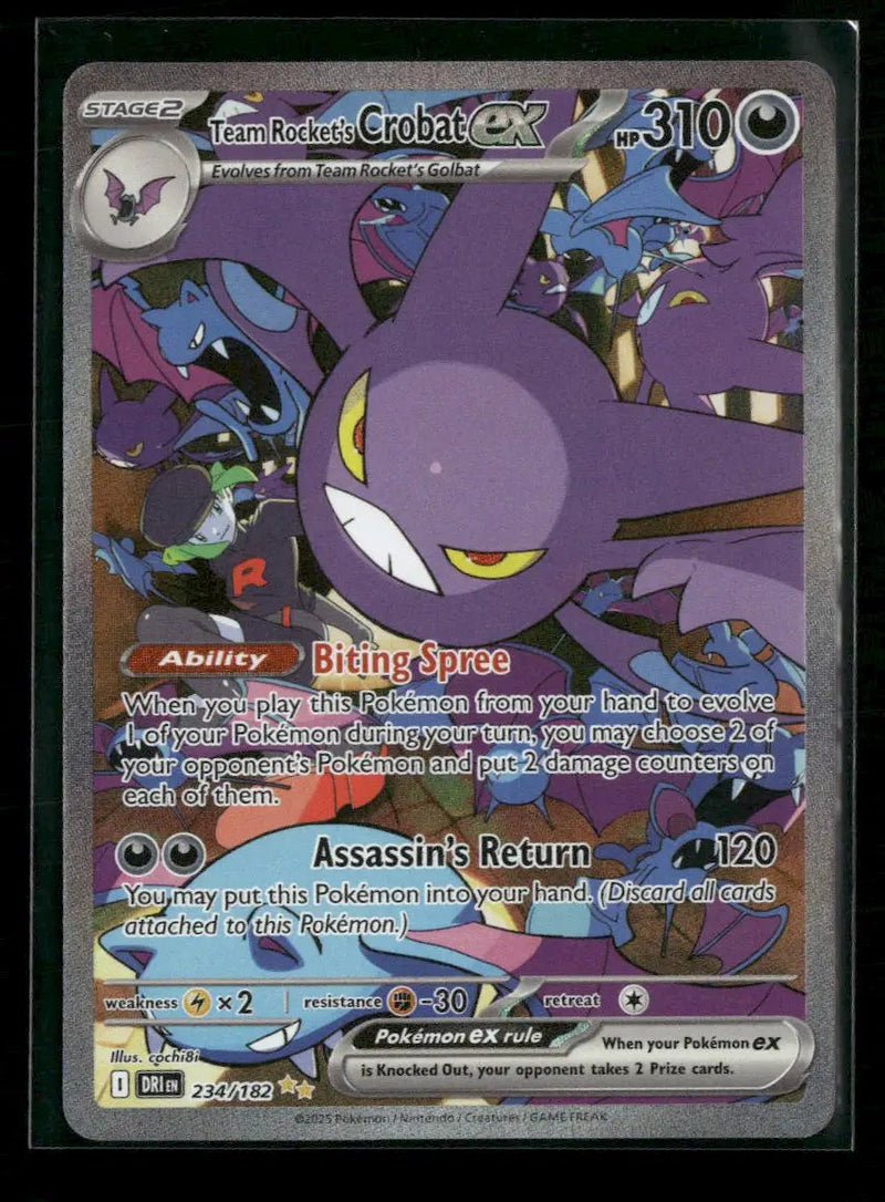 SV10: Destined Rivals Team Rocket's Crobat ex #234/182