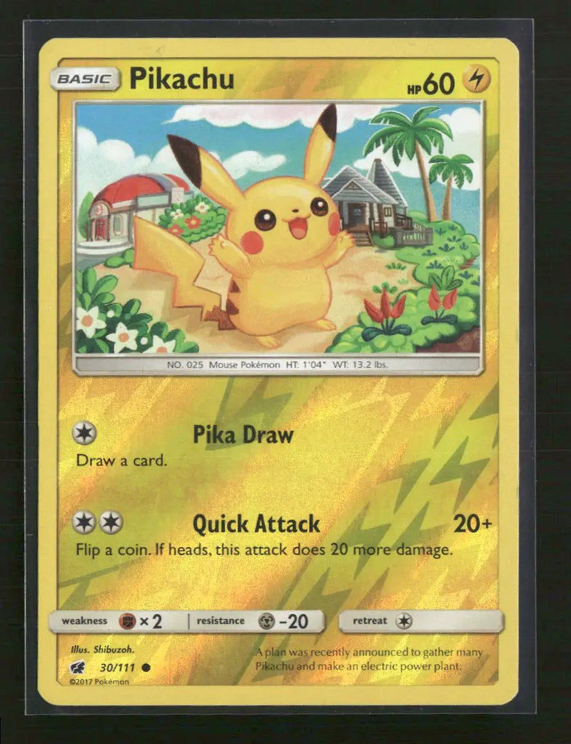 SM - Crimson Invasion Pikachu Reverse Holo #30/111
