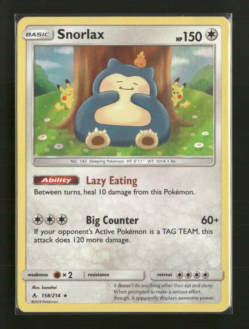 SM - Unbroken Bonds Snorlax #158/214