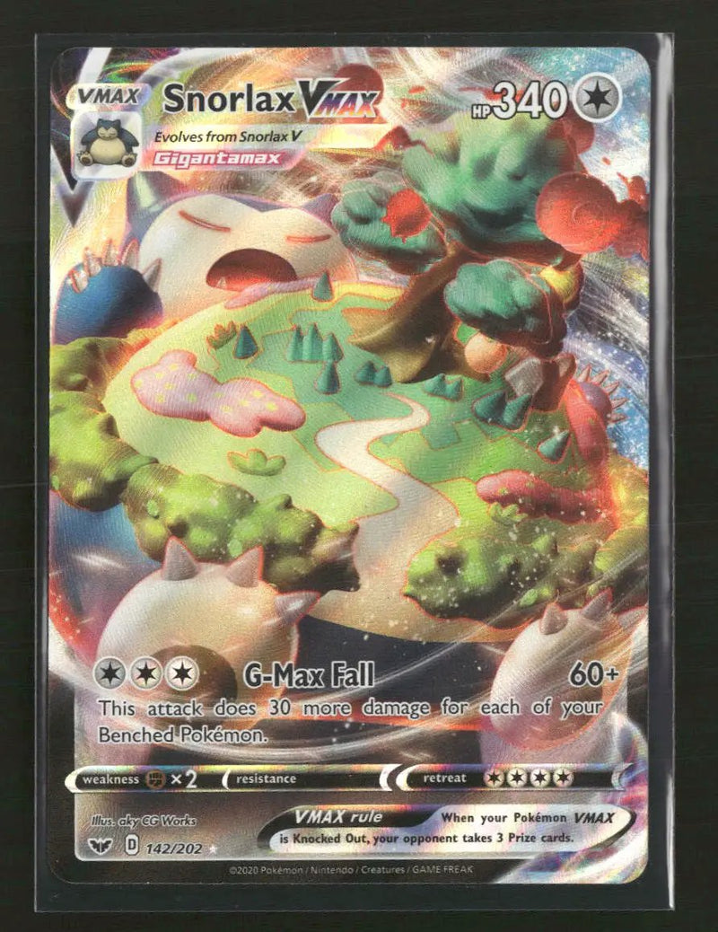SWSH01: Sword & Shield Base Set Snorlax VMAX #142/202