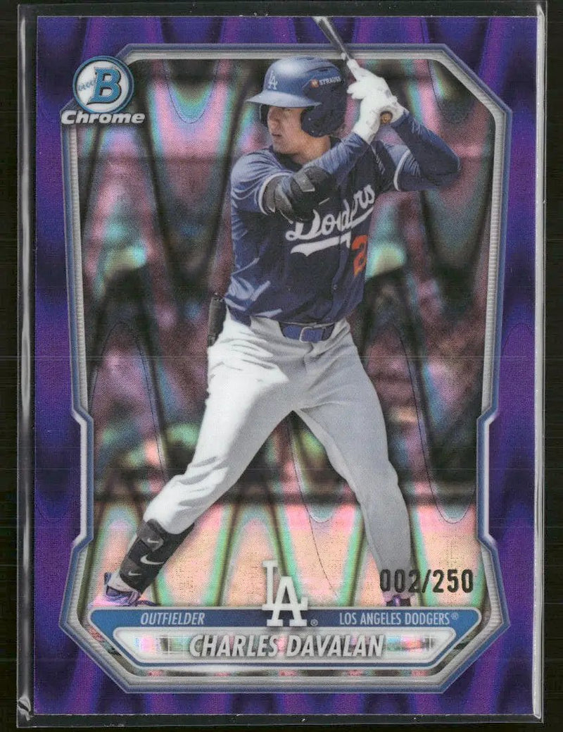 2026 Bowman C Prospects Purple Raywave Refractor Charles Davalan #/250 #BCP-73