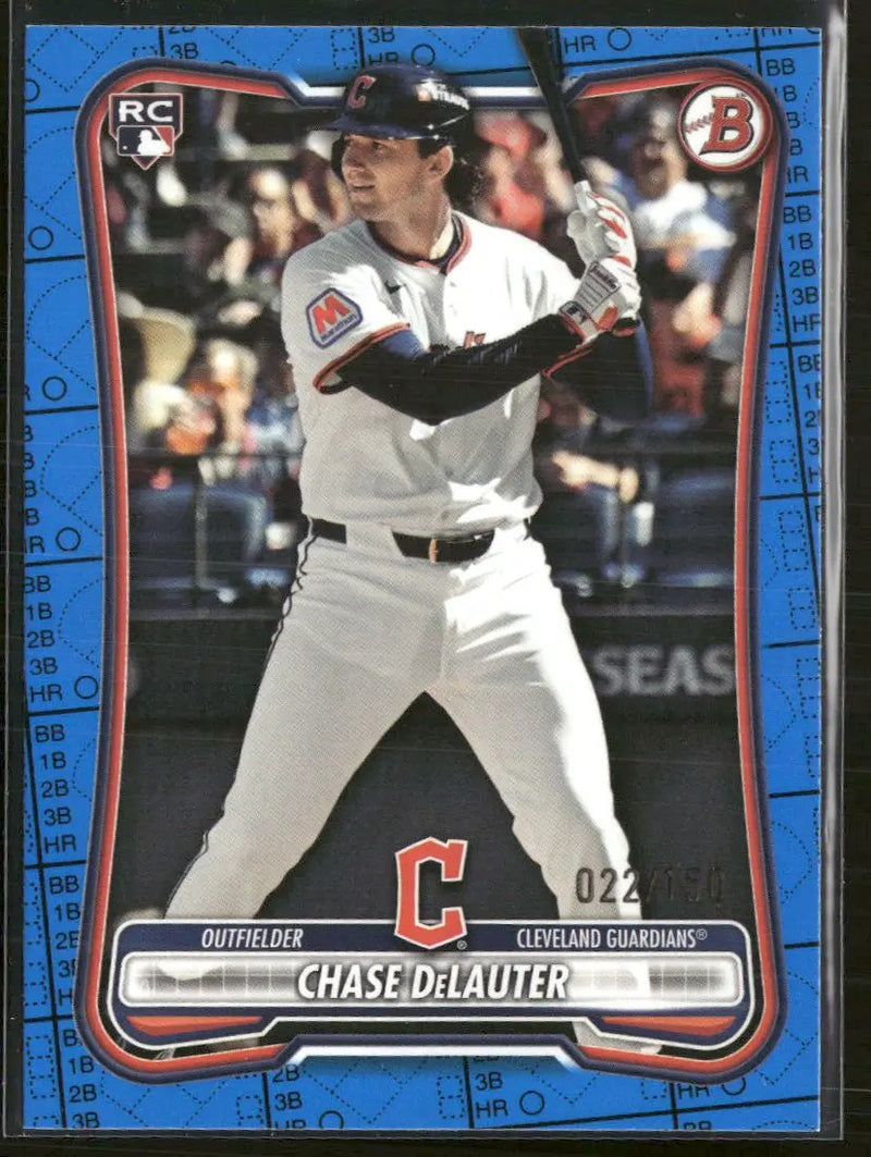 2026 Bowman Blue Pattern Chase DeLauter Rookie #/150 #37