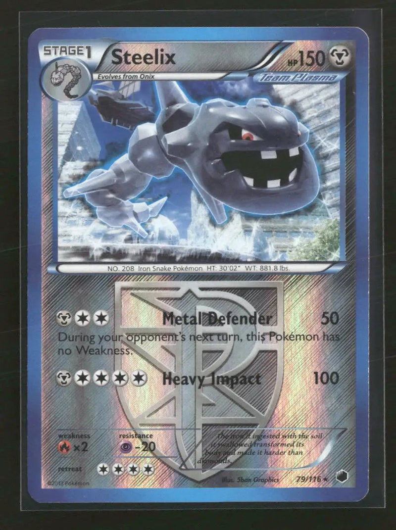 Plasma Freeze Steelix (Team Plasma) Reverse Holo #79/116