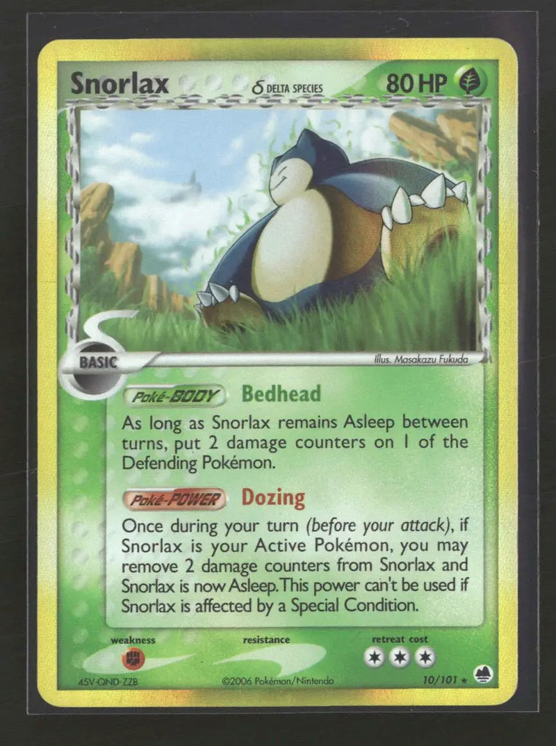 Dragon Frontiers Snorlax (Delta Species) #10/101