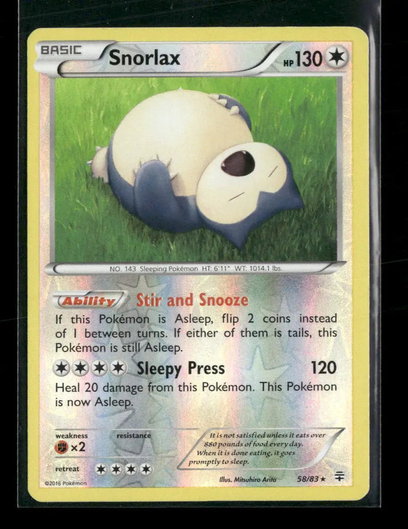 Generations Snorlax Reverse Holo #58/83