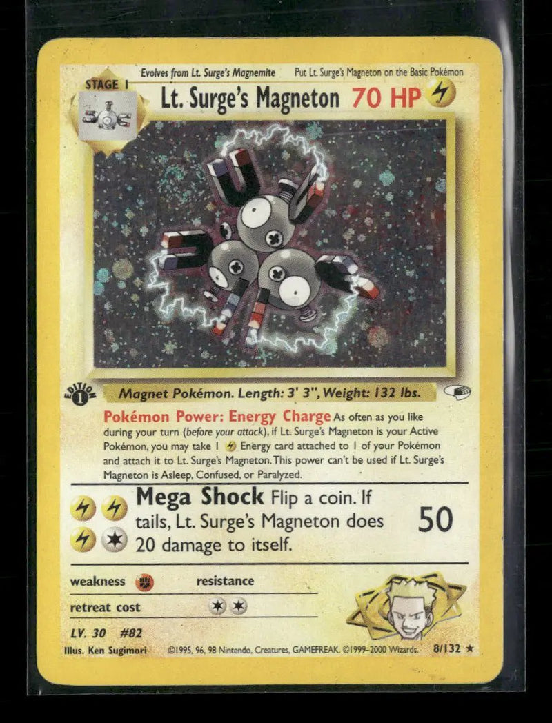 Gym Heroes Lt. Surge's Magneton 1st Edition #008/132