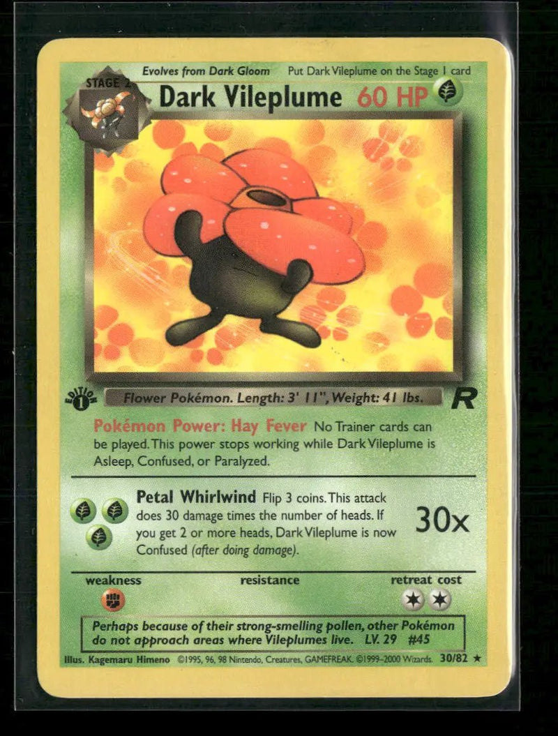 Team Rocket Dark Vileplume (30) 1st Edition #30/82