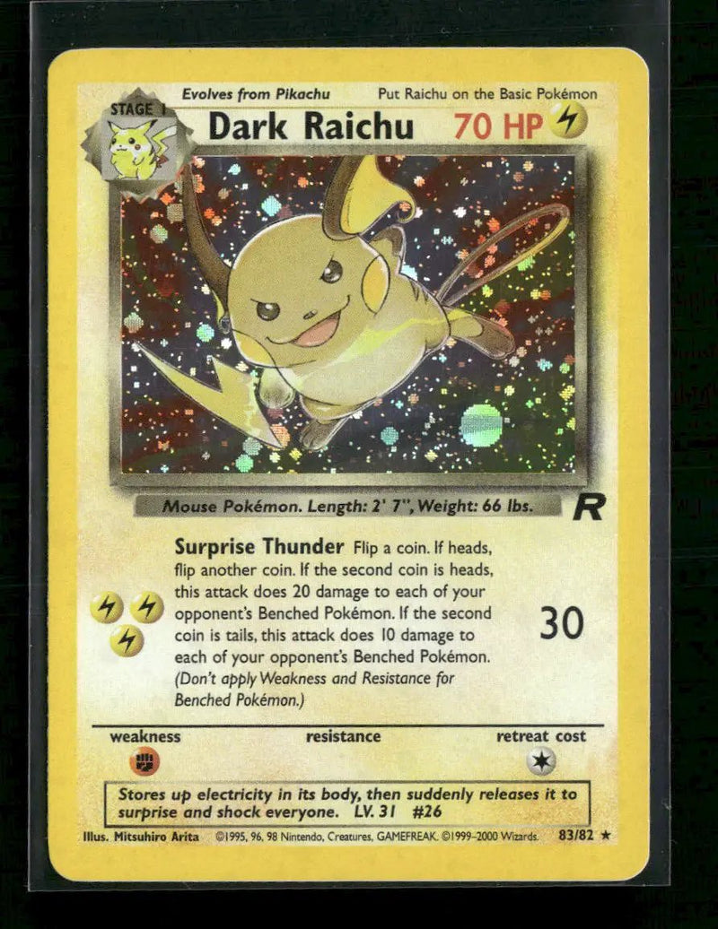 Team Rocket Dark Raichu Unlimited #83/82