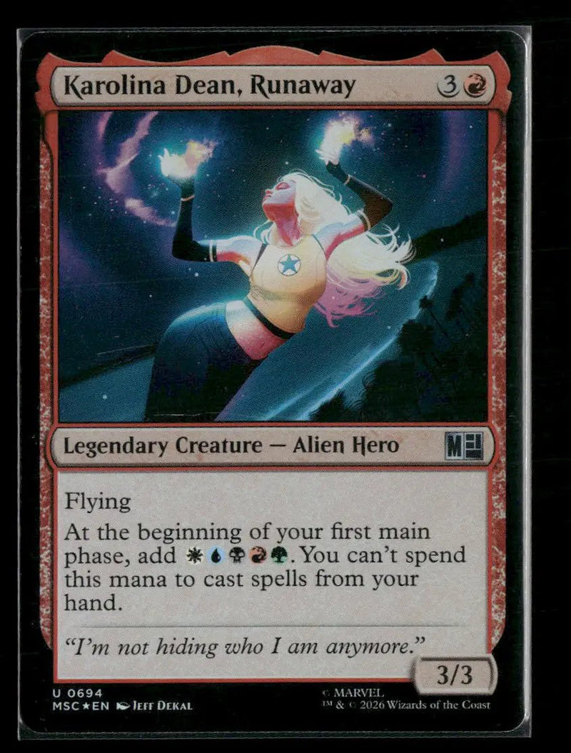 Commander: Marvel Super Heroes Karolina Dean, Runaway Foil #694