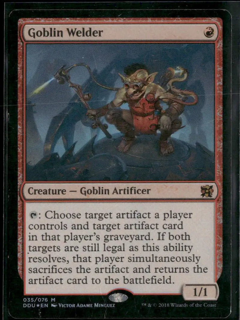 Duel Decks: Elves vs. Inventors Goblin Welder Foil #35 *Damaged*