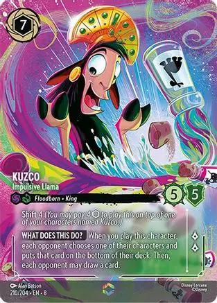 Kuzco - Impulsive Llama (Enchanted) (210/204) - Reign of Jafar Holofoil