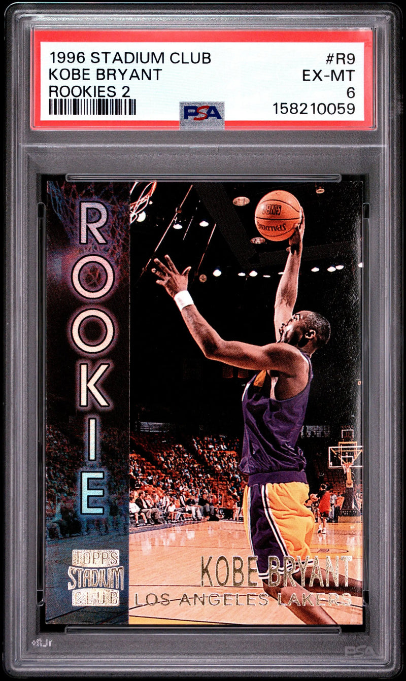 1996 Stadium Club Rookies 2 Rookies 2 Kobe Bryant 6 PSA #R9