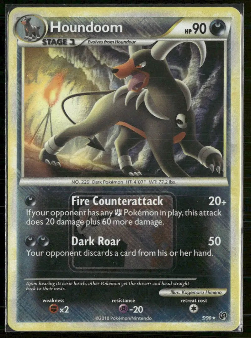 League & Championship Cards Houndoom #005/090 Damaged