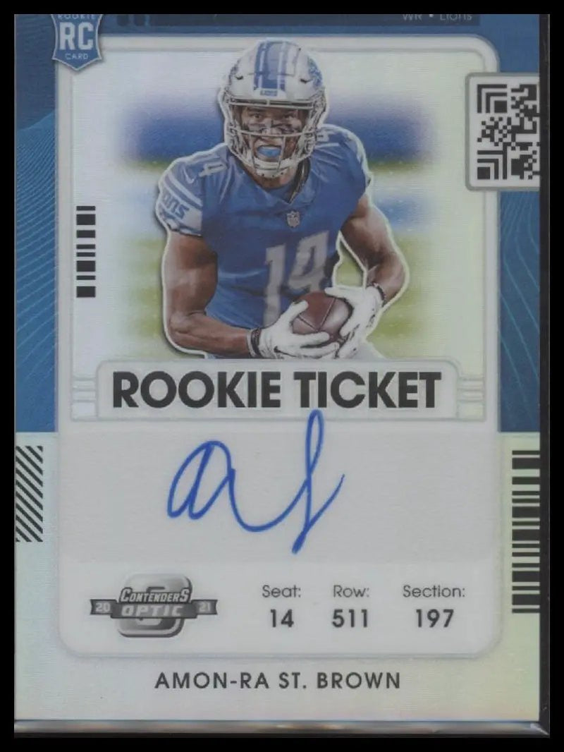 2021 Panini Contenders Optic Amon-Ra St. Brown Rookie Auto #131