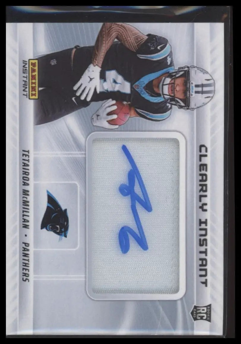 2025 Panini Instant NFL Clearly Instant Patch Auto Tetairoa McMillan /35