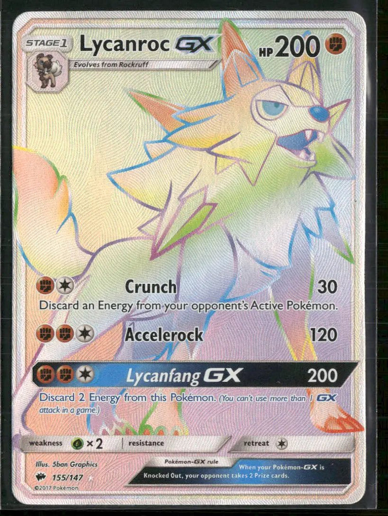 SM - Burning Shadows Lycanroc GX (Secret) #155/147