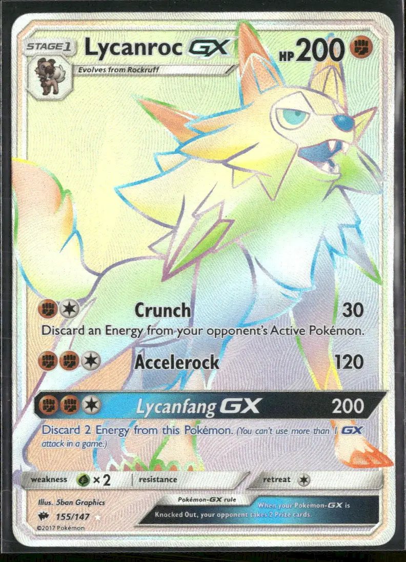 SM - Burning Shadows Lycanroc GX (Secret) #155/147