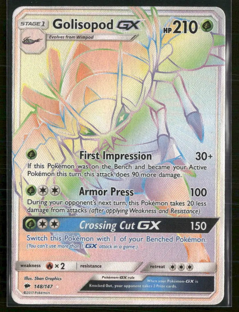 SM - Burning Shadows Golisopod GX (Secret) #148/147