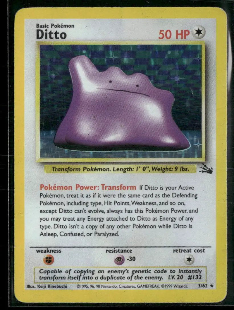 Fossil Ditto (3) #03/62 Damaged