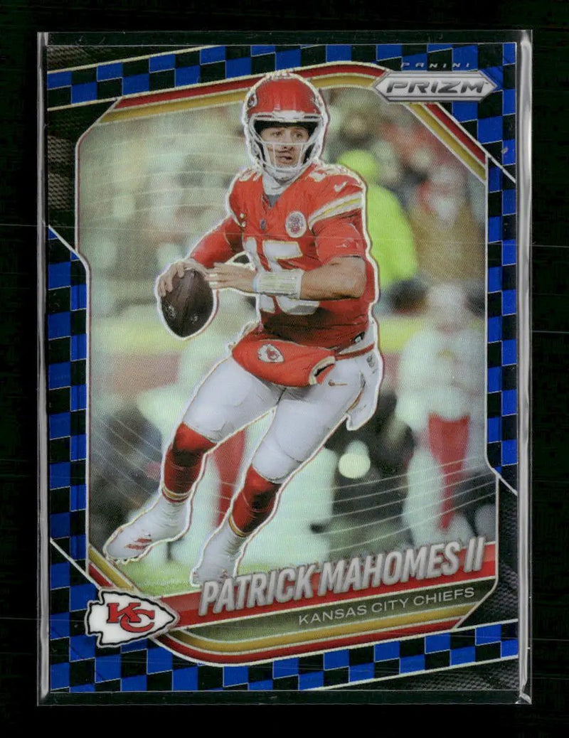 2025 Panini Prizm Black and Blue Checker Patrick Mahomes II #26