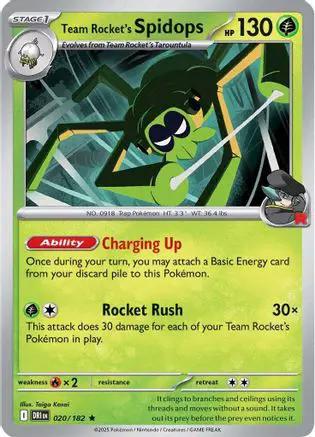 Team Rocket's Spidops 020/182 - SV10 Destined Rivals Reverse Holofoil