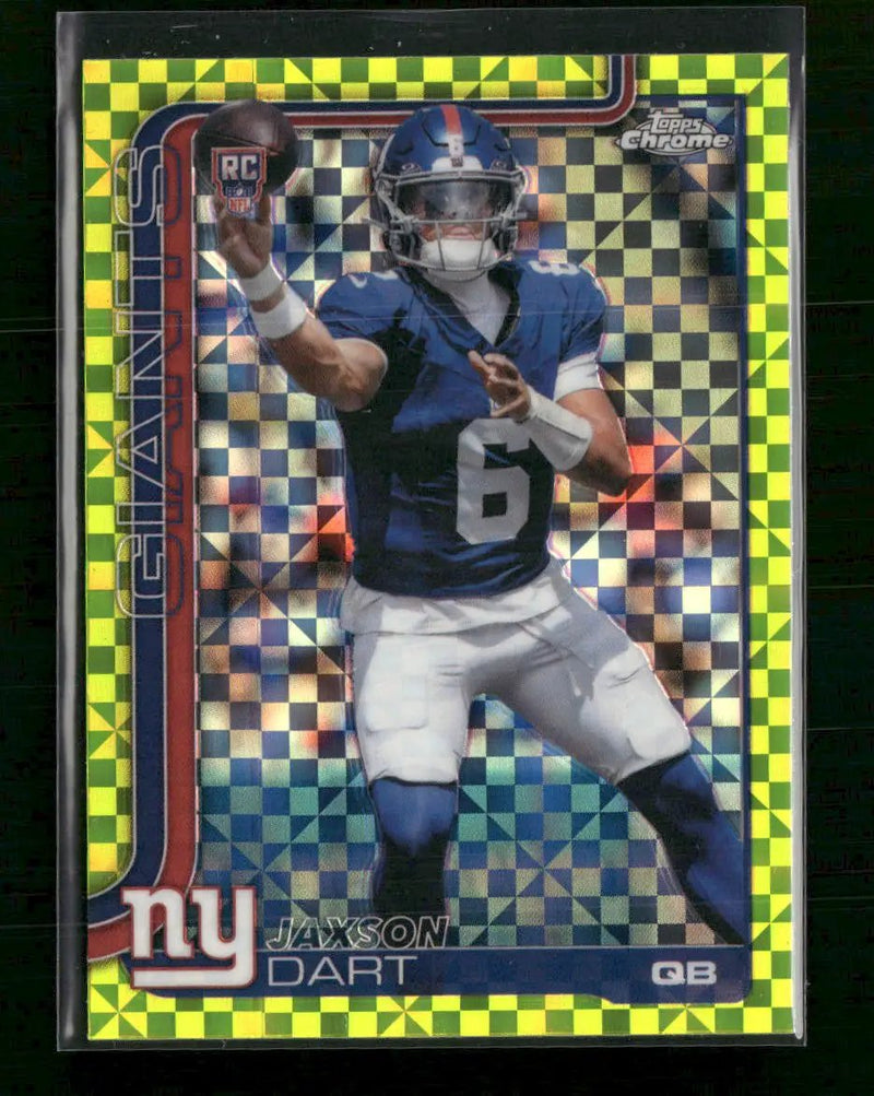 2025 Topps Chrome Lime Green X-Fractor Jaxson Dart Rookie #306