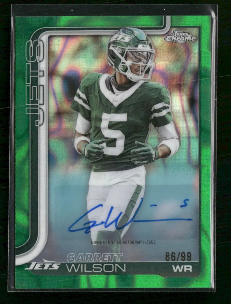 2025 Topps Chrome Green Lava Refractor Garrett Wilson #/99 #235