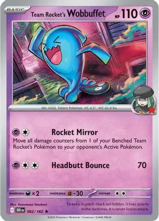 Team Rocket's Wobbuffet 082 - SV10 Destined Rivals Reverse Holofoil