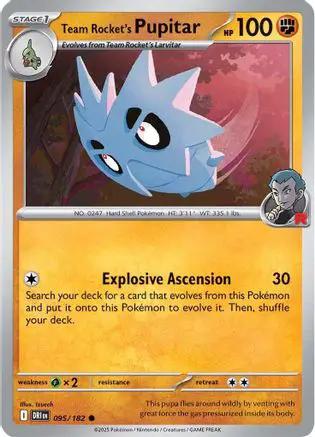 Team Rocket's Pupitar 095 - SV10 Destined Rivals Reverse Holofoil