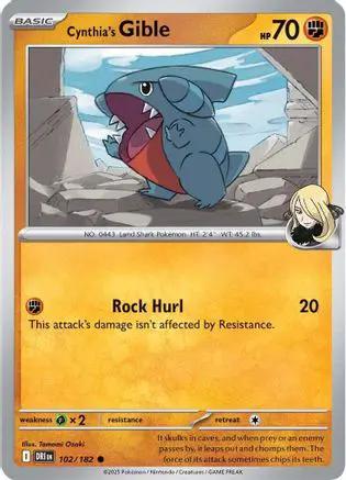 Cynthia's Gible 102 - SV10 Destined Rivals