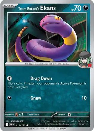 Team Rocket's Ekans 112 - SV10 Destined Rivals Reverse Holofoil