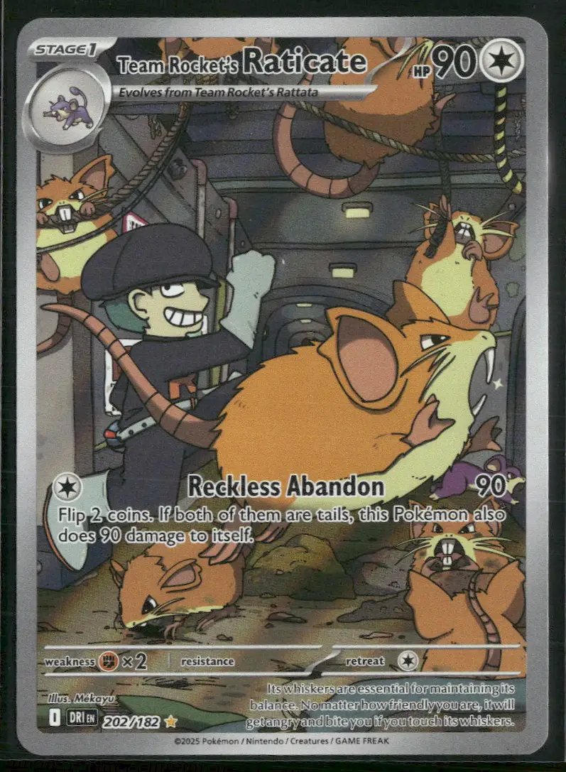 SV10: Destined Rivals Team Rocket's Raticate #202/182