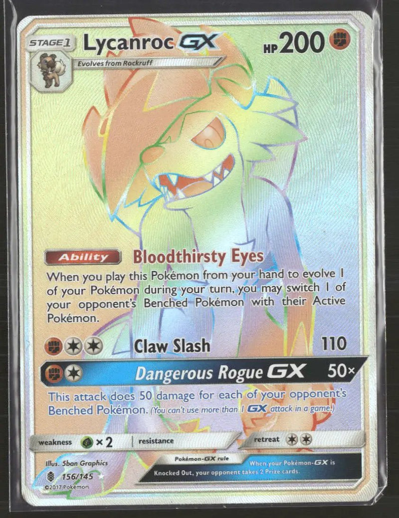 SM - Guardians Rising Lycanroc GX (Secret) #156/145