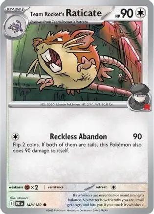Team Rocket's Raticate 148/182 - SV10 Destined Rivals Reverse Holofoil