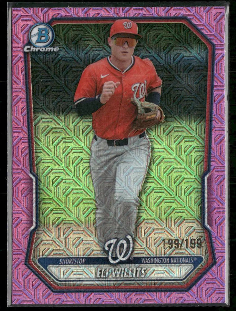 2026 Bowman Chrome Prospects Mojo Fuchsia Refractor Eli Willits #/299 #BCP-95