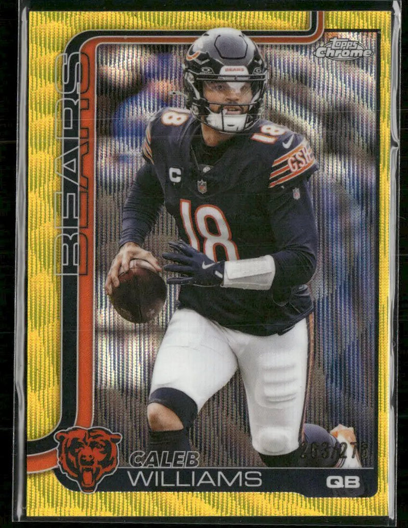 2025 Topps Chrome Yellow Wave Refractor Caleb Williams #/275 #52