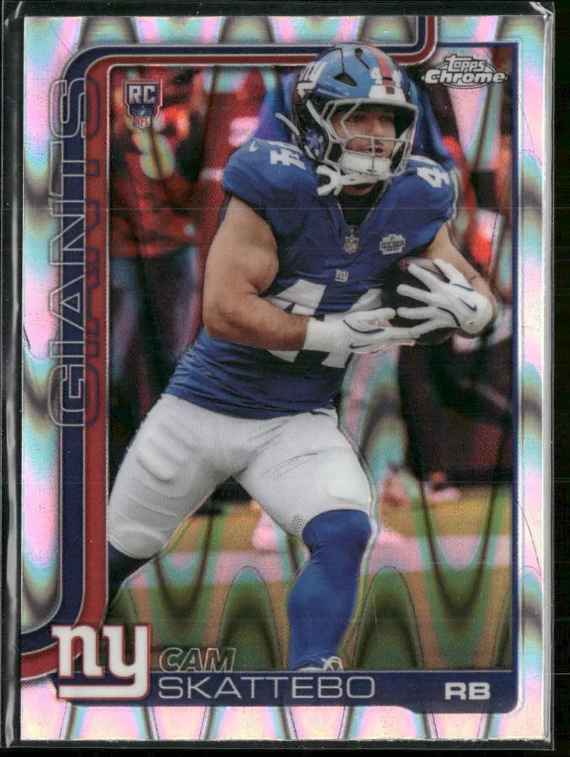 2025 Topps Chrome Ray Wave Refractor Cam Skattebo Rookie #331