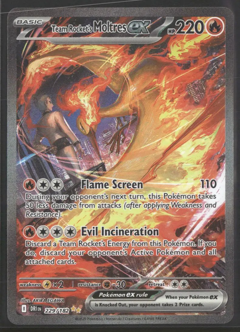 SV10: Destined Rivals Team Rocket's Moltres ex #229/182